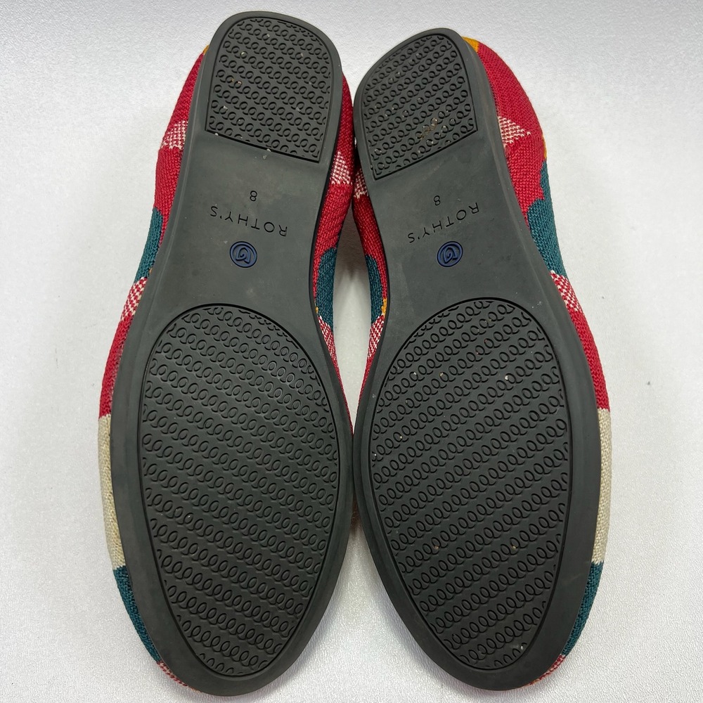 Rothy's The Loafer Womens Size 8 Multi Color Abstract Knit Sustainable Shoes - Picture 5 of 7